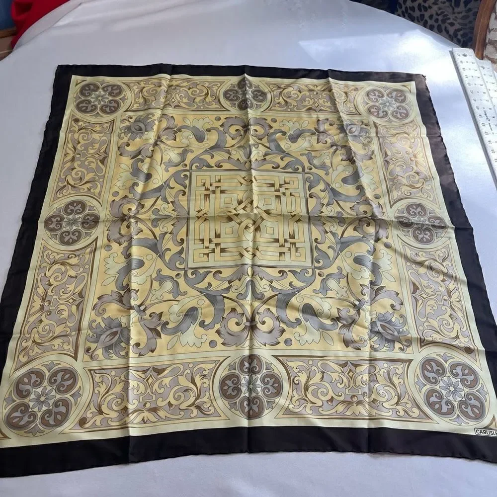 Carlisle Designer Paisley VTG Silk Scarf